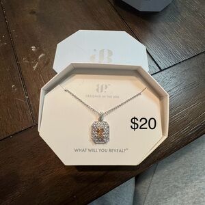 Elegant Silver Necklace with Gold Accent